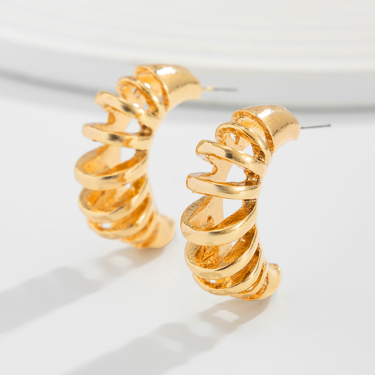 12g Weight Steel needle Ear Needle Material Drop Earrings, Ear Studs Classification 1 Pair Quantity Party, Street Occasion Alloy Material Geometric Pattern Women's Gender Polished Finish Plating Design Exaggerated, Punk Style 1 Pair Exaggerated Punk Geometric Plating Alloy Drop Earrings Ear Studs 36