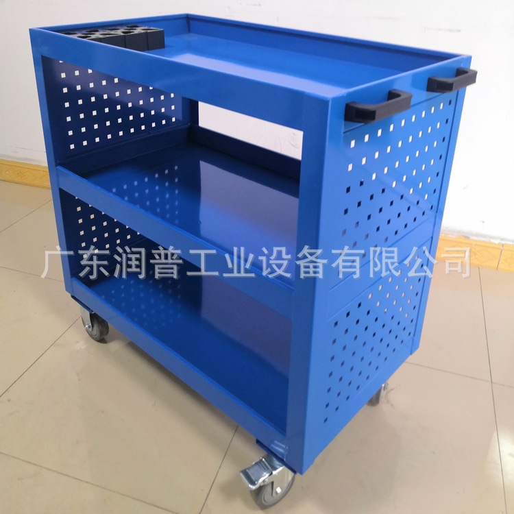 方孔洞洞板工具车三层带轮子车间用推车加厚重型三层工具车