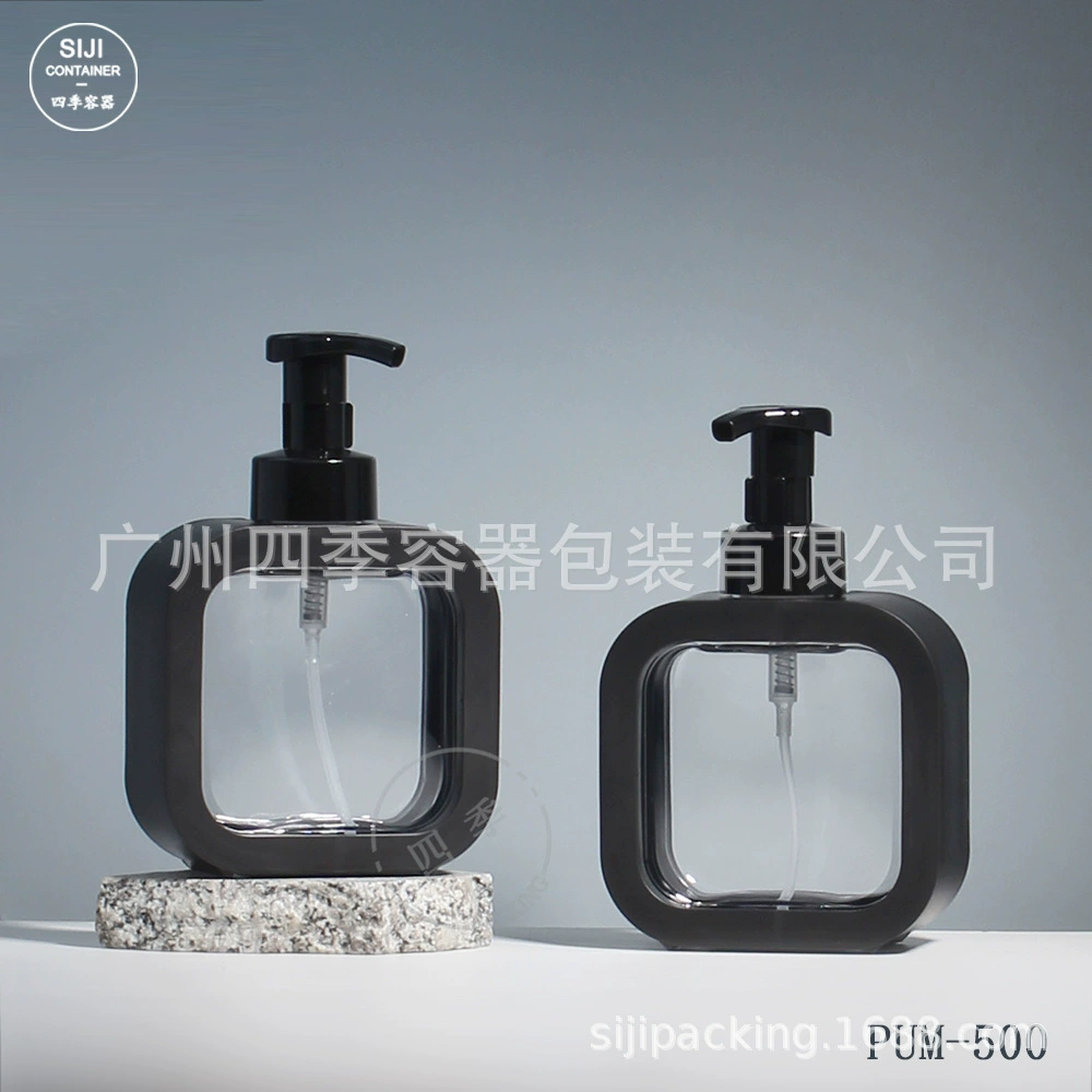 Спот 500 мл черная пенопластовая бутылка Мусс вспенивается бутылка пластиковая бутылка прессовать пустая бутылка Amazon Горячие продажи