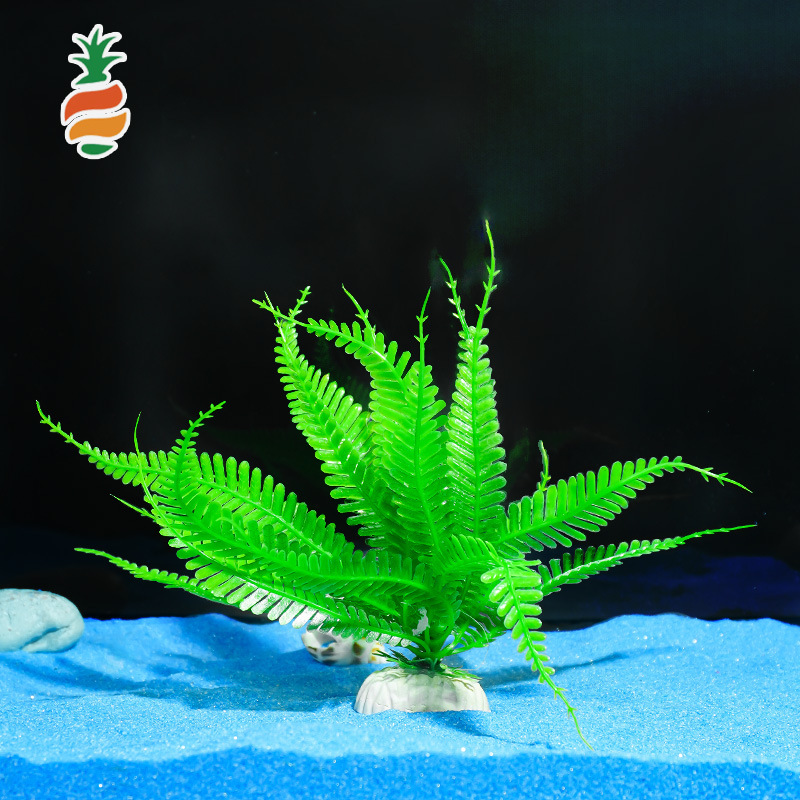 Escenografía de pecera Simulación Plantas acuáticas Flores plásticas Hojas de bambú Plantas decorativas de pecera al por mayor Flores falsas Decoración de mesa de arena de hotel