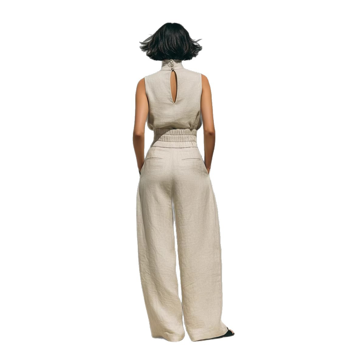 2026 Amazo Cross-Border Idepedet Site Europea America Beach Vacatio Cotto Lie Style Top Ad Pats Set For_ecoleips.com
