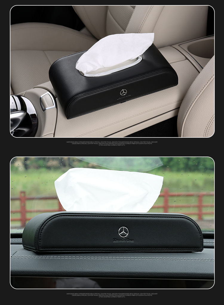 Hot Selling Car Supplies Car Tissue Box Seat Type Center Console Multi-Functional Tissue Box Car Interior Car Ornaments