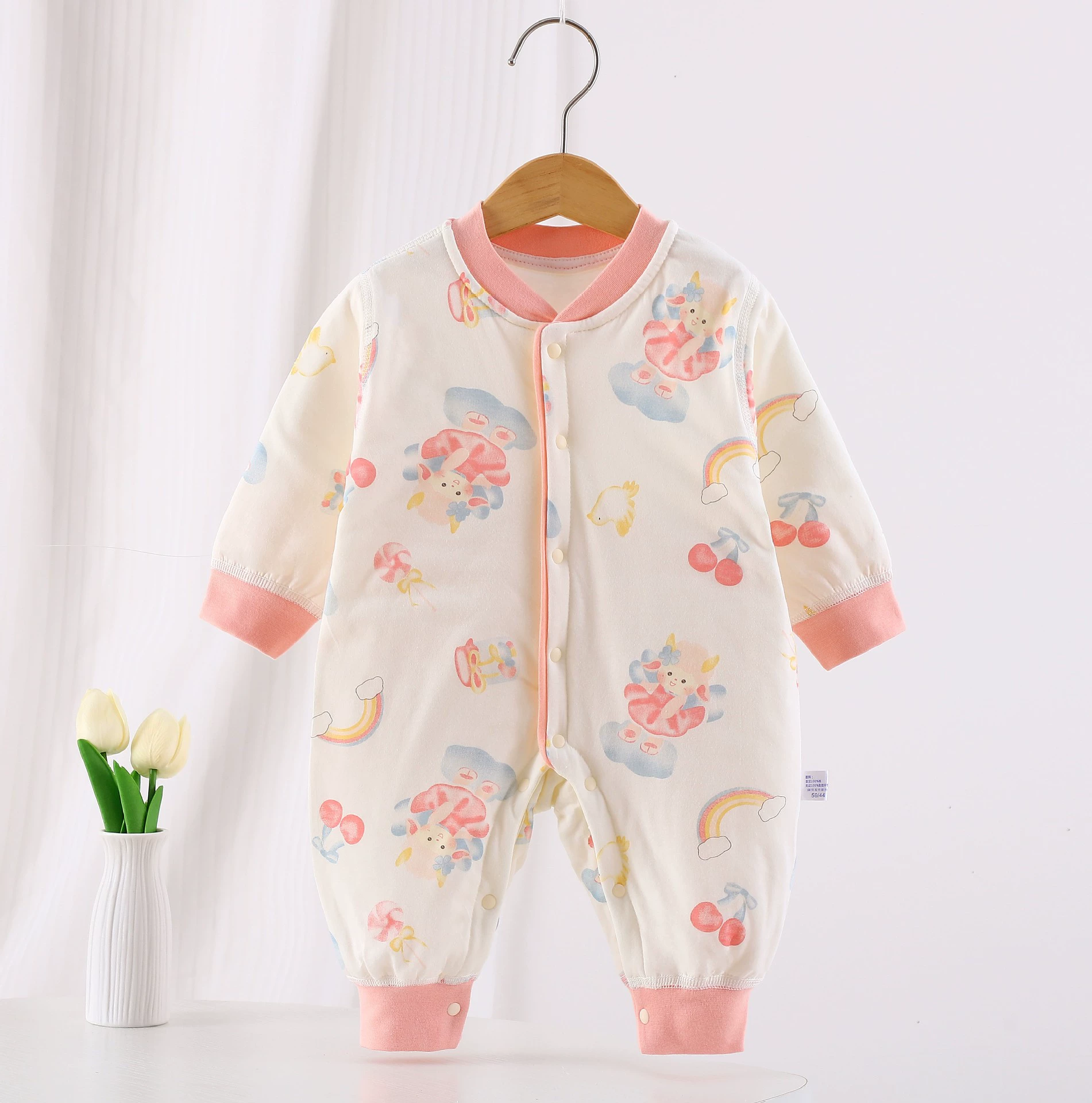 Детская куртка из хлопка 40 г тонкая хлопковая теплая одежда детское осень-зима без костей, детская одежда с длинными рукавами