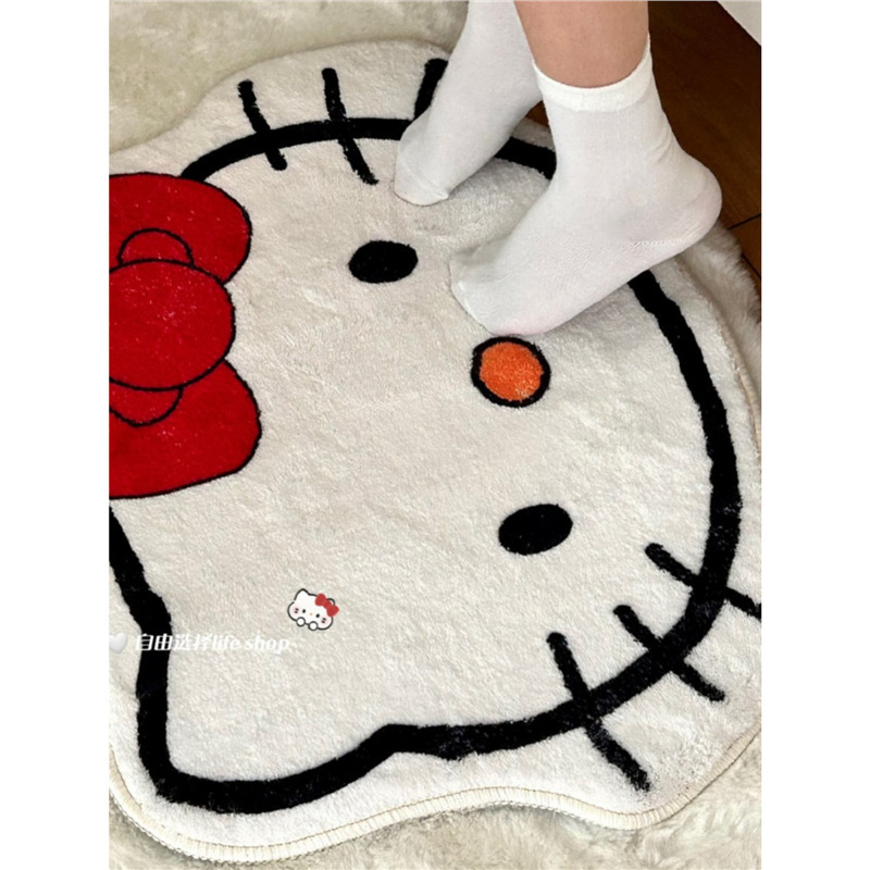 hellokitty Floor Mat Carpet Bedroom Bedside Mirror Front Decorative Blanket Handmade Carpet Entry Door Carpet Foot Mat