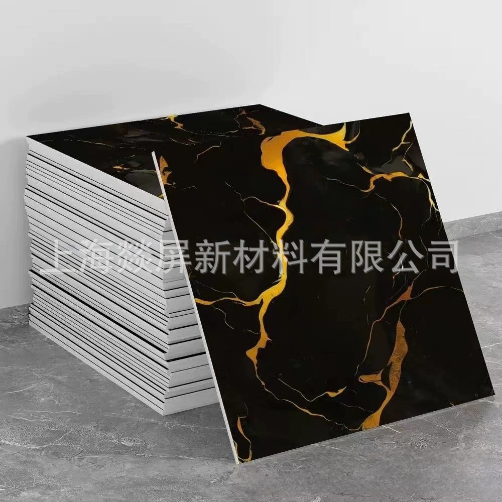 Autoadhesivo impermeable imitación de azulejos de pared de aluminio placa de plástico renovación decoración de cocina de mármol pegatinas de pared de baño