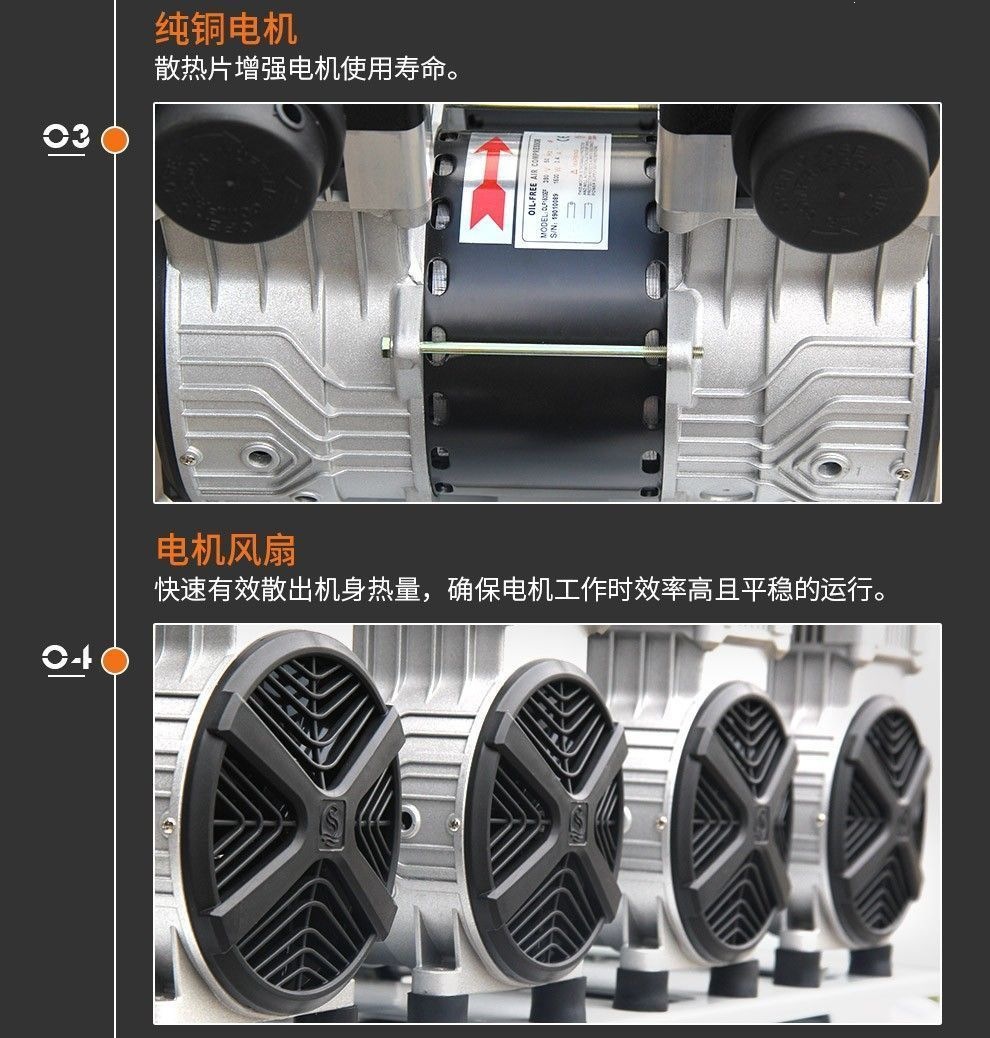 Shanghai Yuanjie Jaguar Industrial Grade Air Compressor 380V Oil-Free Silent Large Three-Phase Air Compressor