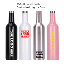 750ml双层不锈钢红酒瓶批发保温杯创意logo礼品杯子跨境运动水杯