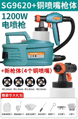 Small Electric Spray Gun Paint: Sheet Metal Spray Repair - sg9620-copper-nozzle-new-gun-body
