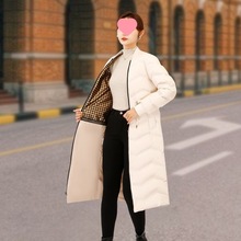 K1E石墨烯可拆卸派克服羽绒服90白鹅绒过膝长款大衣加厚狐狸毛领