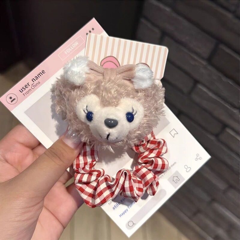 かわいい怠惰なシェリー薔薇達菲熊髪輪秋冬パイル漫画kt猫大腸輪甘い妹馬尾髪ひも|undefined