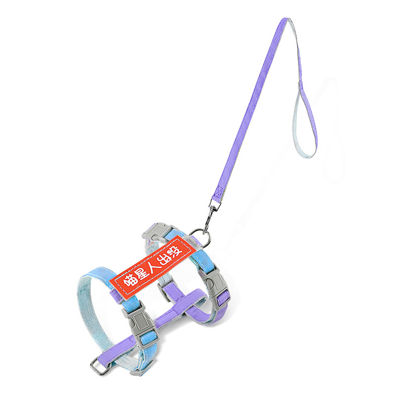 Correa de gato transfronterizo Cuatro estaciones gato Correa anti-rotura ajustable mascota Correa gato fuera de la cadena