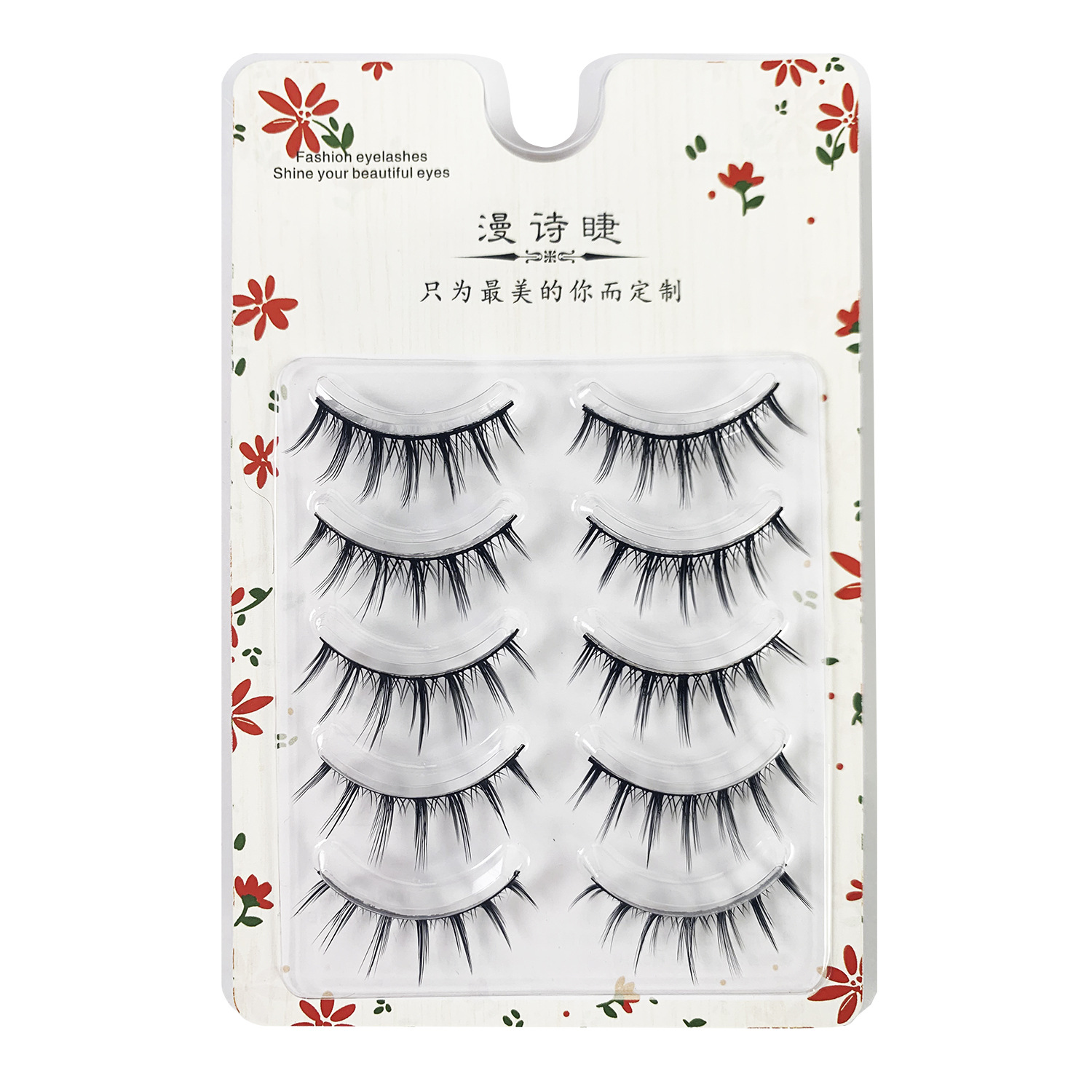 Cos pequeño diablo cómic pestañas falsas hadas de pelo natural imitación injerto puede segmentar las pestañas de ojo superior