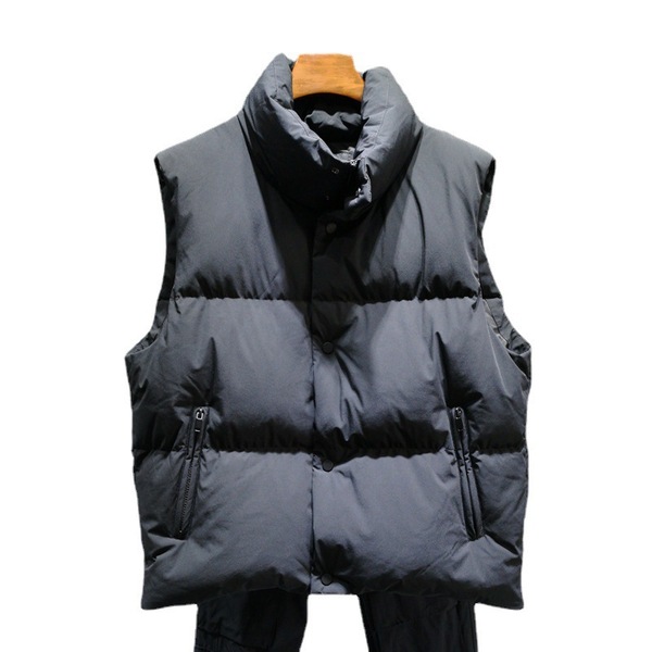 Winter solid color vest with down