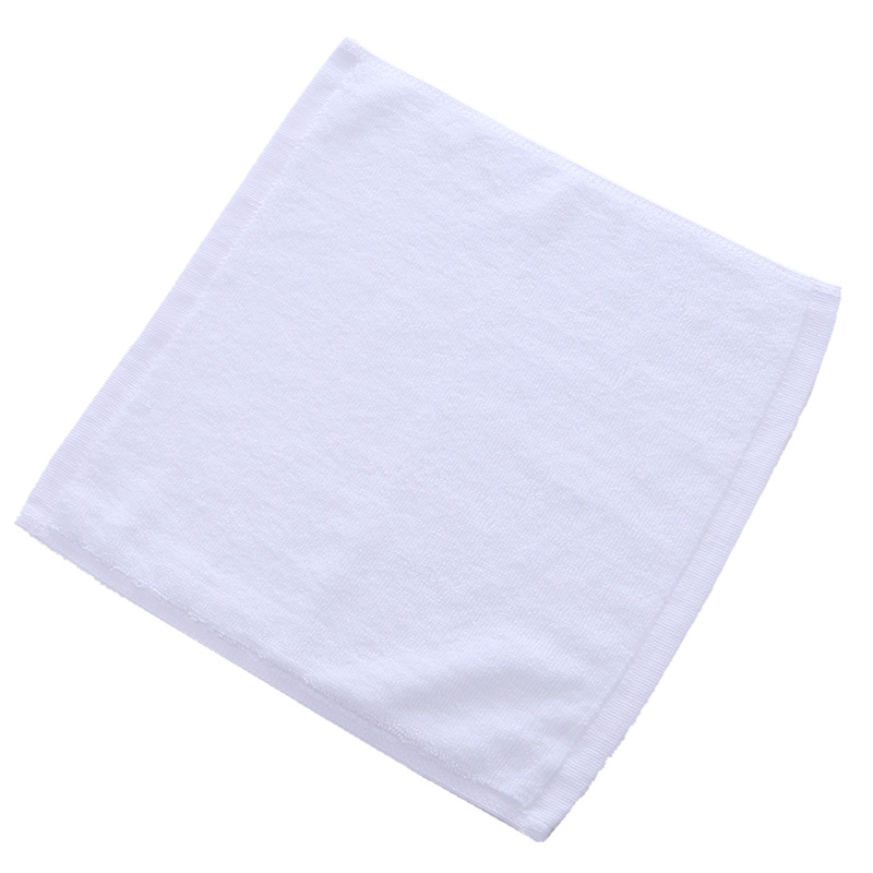 批发10条装棉白色小方巾酒店幼儿园餐厅擦手巾小白毛巾四方厂家直