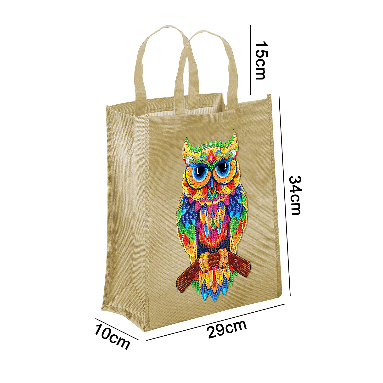 Diamante pintura perimetral DIY pintura caliente bolsa de protección del medio ambiente puntuación de perforación manual bordado cruzado Oxford tela bolsa de mano distribuible