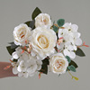 6 Fork Sxyn Peony Bouquet European and American Retro Simulation Flower Hibiscus Rose Flowers Home Decoration Marriage