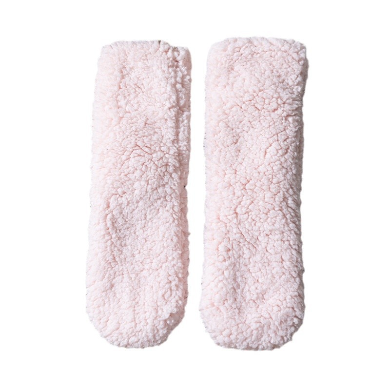 Calcetines de cordero de cachemira ultra gruesas calcetines de cama medianos casuales calcetines de piso de peluche antideslizante