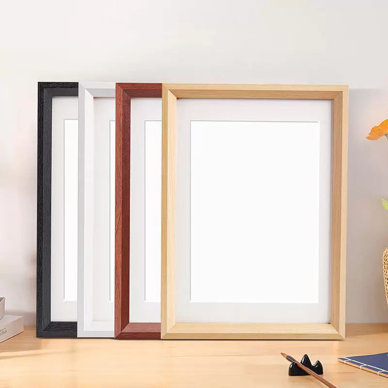 书法空白相框空框摆台34素描框长方形画框儿童装裱挂墙厂跨境批发