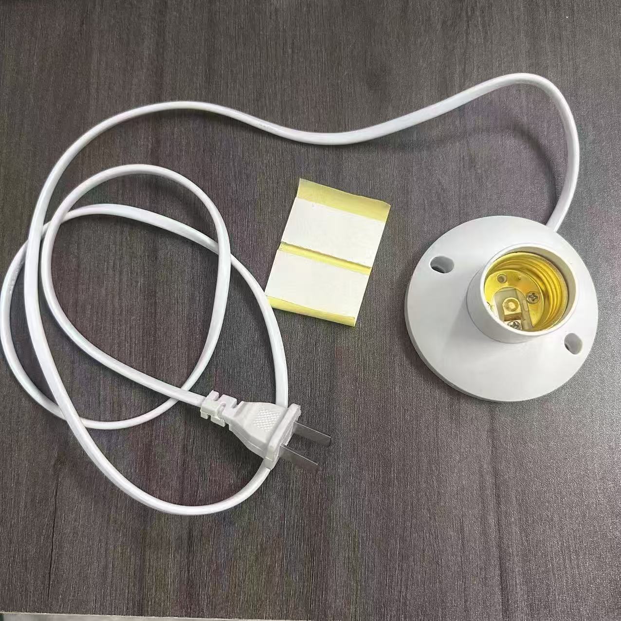 Línea de lámpara de puerto de tornillo E27 Cabeza de lámpara de cable con cable de pared de escalada con cable de extensión de enchufe de cable de lámpara LED colgante bombilla de línea