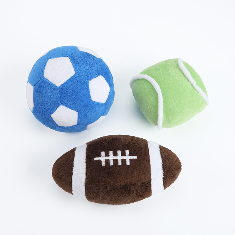 Amazon plush toy pet ball dog toy bite-resistant puppy molars pet dog supplies manufacturers direct supply