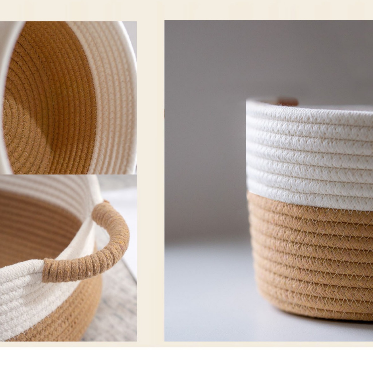 Cestas de almacenamiento de tejido de algodón nórdico simple gran capacidad cestas de almacenamiento de artículos domésticos juguetes de niños cestas de almacenamiento de tejido