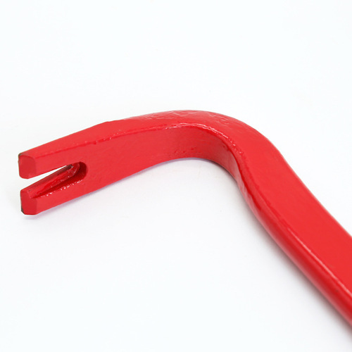 Multi-specification carbon steel ram head pry bar nail puller, straight and curved hexagonal steel nail puller, railway pry bar