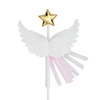 Birthday cake 插 stereo angel star ribbon wings party baking decorative year -old dessert plug -in