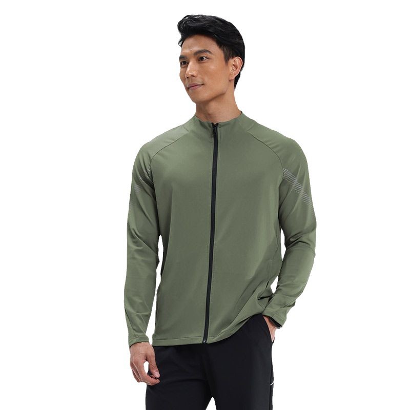 Dijia Cremallera Ropa de secado rápido Camiseta deportiva Camiseta al aire libre para hombres Entrenamiento de moda Ciclismo Correr Ropa de fitness Chaqueta para hombres