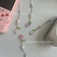 原創漫畫同款 四葉草手機鏈ins風琉璃四葉草掛件掛飾手作串珠ccd