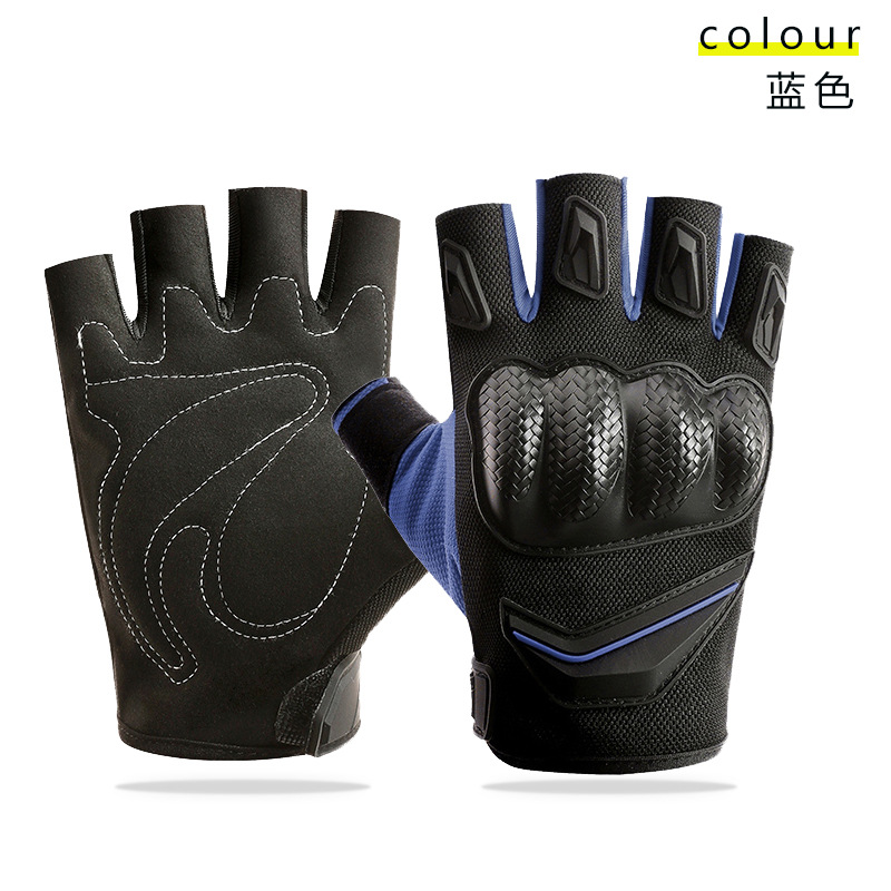 Transpirable táctico medio dedo guantes de motocicleta de los hombres de montar en motocicleta off-road de las fuerzas especiales de lucha fitness caso duro