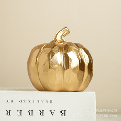 ハロウィン黄金のカットパンプキン彫刻装飾品ハロウィンフェスティバル用カボチャの装飾品リビングルームダイニングルームの家の装飾