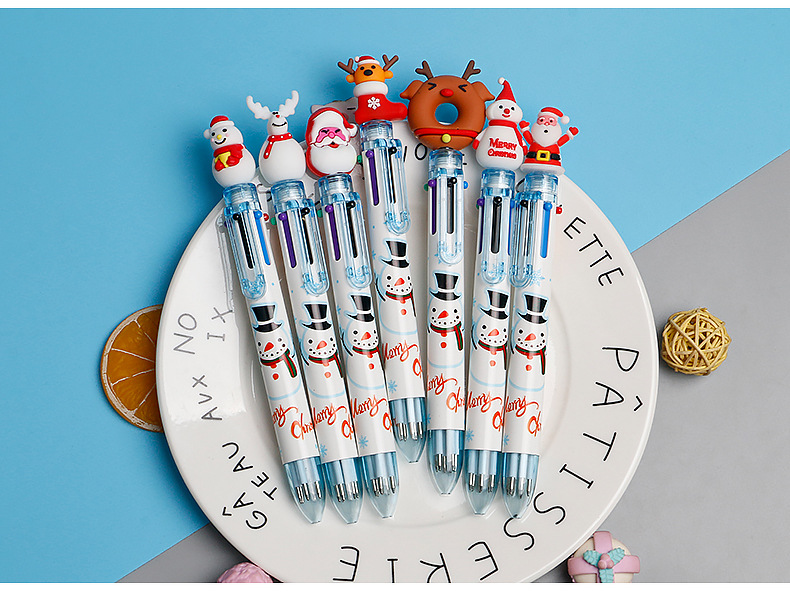 Christmas Gift Christmas Tree Reindeer Cute Cartoon 6 Colors Press Ballpoint Pen Style Random display picture 2