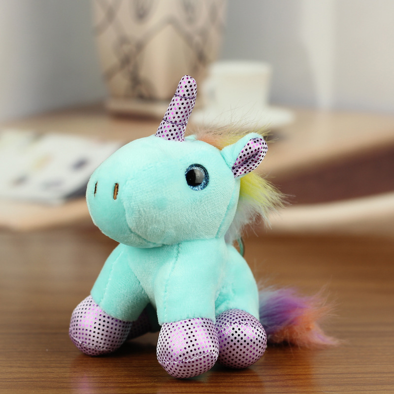 Unicornio pony peluche colgante caramelo color arco iris ropa unicornio mochila juguetes peluche colgante llavero