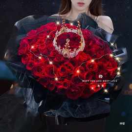 成都99朵红玫瑰花束送女友鲜花速递同城广州重庆北京生日配送花店