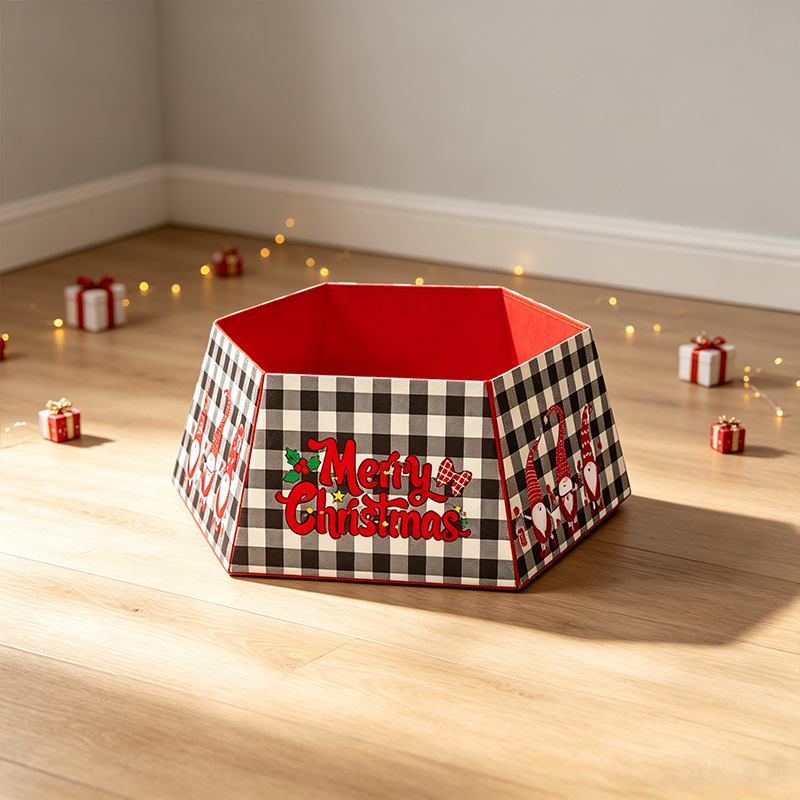 Comercio exterior transfronterizo nueva falda de árbol de Navidad copo de nieve alce felpa delantal de árbol de Navidad falda de árbol de Navidad decoraciones