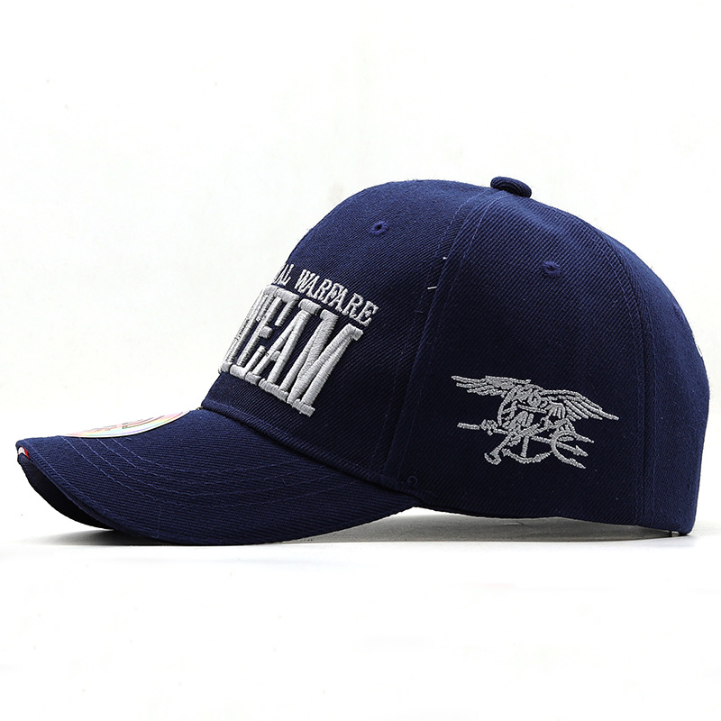 Embroidered Letters Tactical Baseball Cap Unisex Cotton Denim Peak_voghion.com