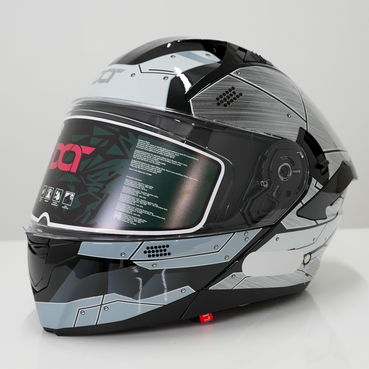 Flip-Up Motorcycle Helmet with Double Visor