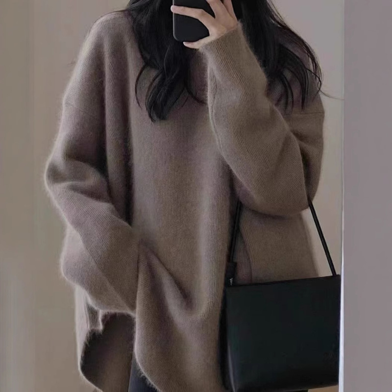 European Goods 100% Wool Sweater 2024 New Knitted Sweater for Age-Reducing Women in Autumn and Winter Mid-Length Inner Thickeneded Bottoming Shirt European Goods 100% Wool Sweater 2024 New Knitted Sweater for Age-Reducing Women in Autumn and Winter Mid-Length Inner Thickeneded Bottoming Shirt
