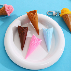 DIY 子供のおもちゃシミュレーションアイスクリームコーンフラワーホルダー PVC アクセサリー写真撮影ミニ小道具モデル