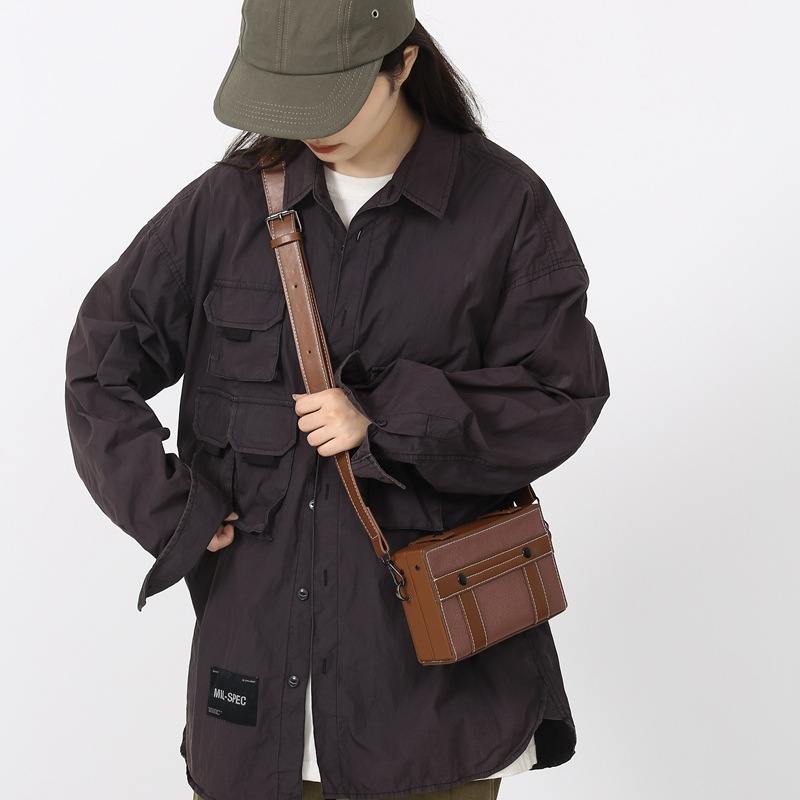 Box Bag Men's New Trendy Cool Small Square Bag Fashionable Casual Styling Bag Personalized Trendy Brand Mobile Phone Crossbody Bag_voghion.com