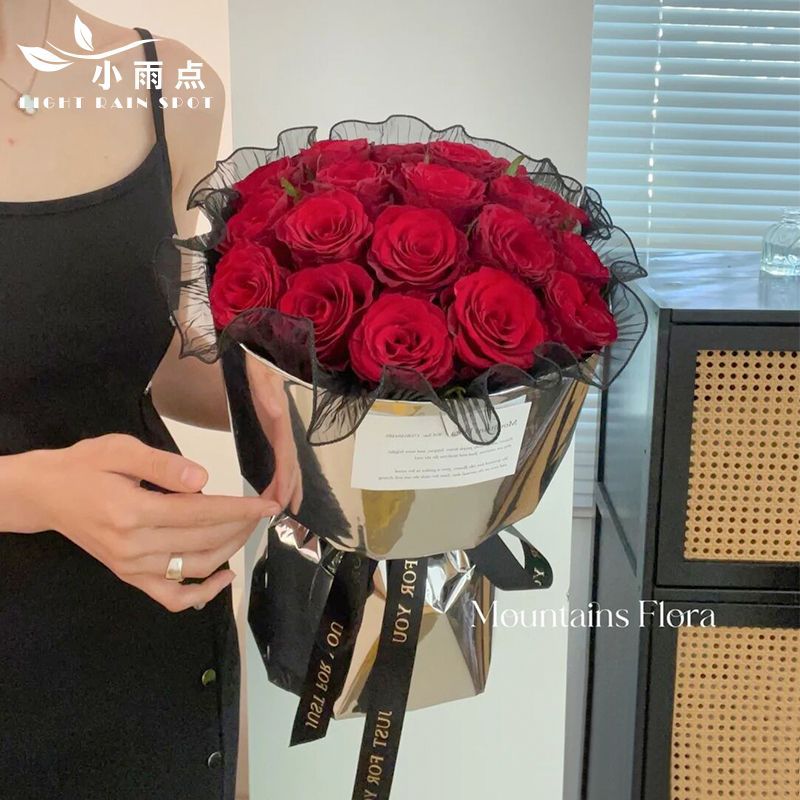 Papel de espejo papel de embalaje al por mayor metal aluminizado plata floral regalo flor ramo material de embalaje paquete de papel de flores