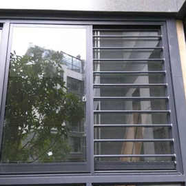 不锈钢防盗窗窗户防护网防护栏高层平开窗落地免打孔自装安防护栏