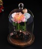 Transparent eternal flower glass hood, light flowers micro -landscape glass cover, festive gift manufacturer decorative dust cover