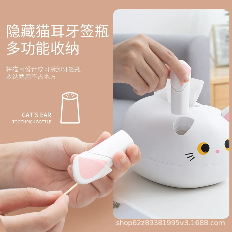 Игрушечная коробка для салфеток в виде Cartoon Cat, креативная многофункциональная декоративная вещь для дома и кафе, 25,5×13×9 см