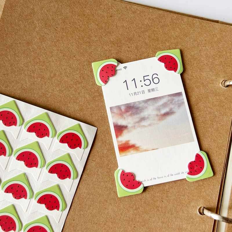 Фрукты фото фиксированный угол наклейка DIY аксессуары для альбомов фрукты мультфильм 24 бумага фото угол наклейка 4 г