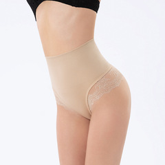 新款中腰塑身褲歐美跨境大碼蕾絲內褲美體收腹性感丁字褲0rk918