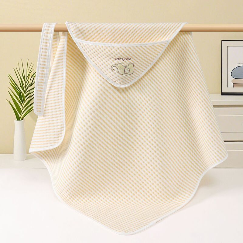Baby Swaddle Blanket, Soft and Breathable, Pure Cotton, Suitable for All Seasons, Newborn Swaddle Wrap, Baby Hooded Blanket, Wholesale