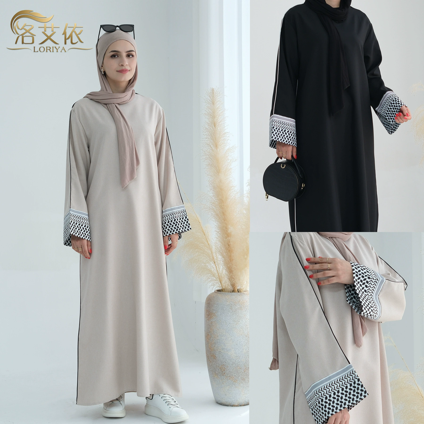 Loriya2024 AliExpress Дубай Ближний Восток Турция Дубай Сращивание Коллекция Элегантное платье LR764