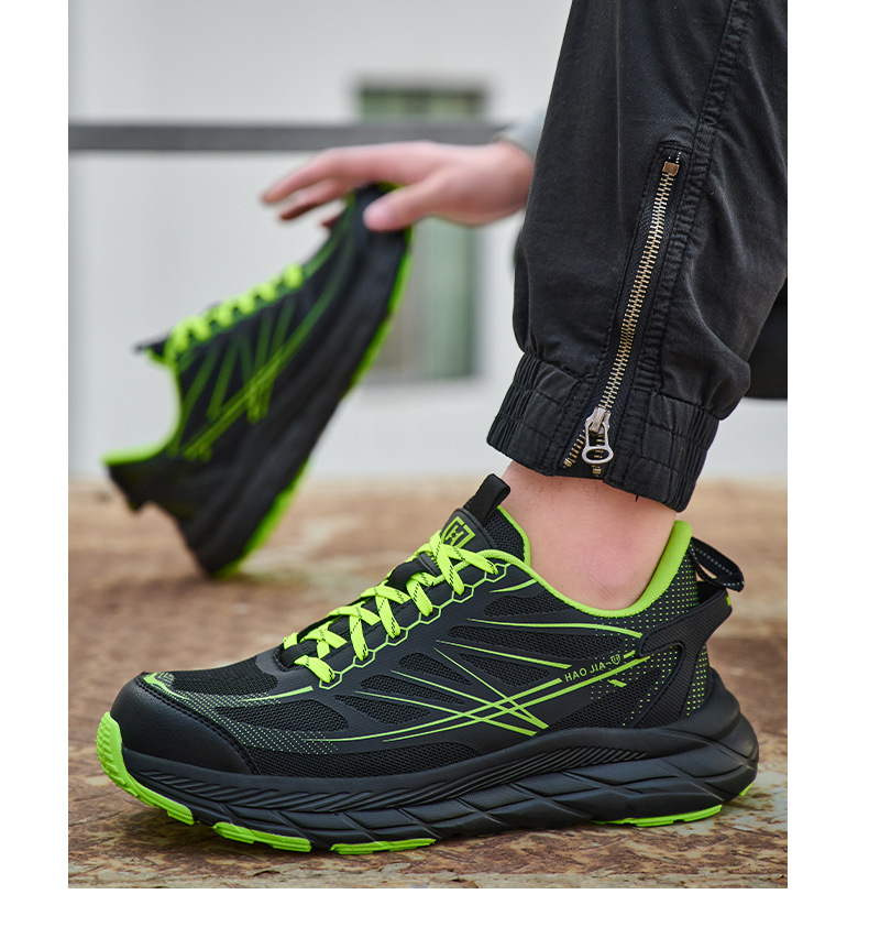 Men Special Work Shoes Haojia New Lightweight Breathable Wear-Resistant Steel Toe Safety For Men Anti-Smash Anti-Puncture Protective Work Shoes_vogvips.com