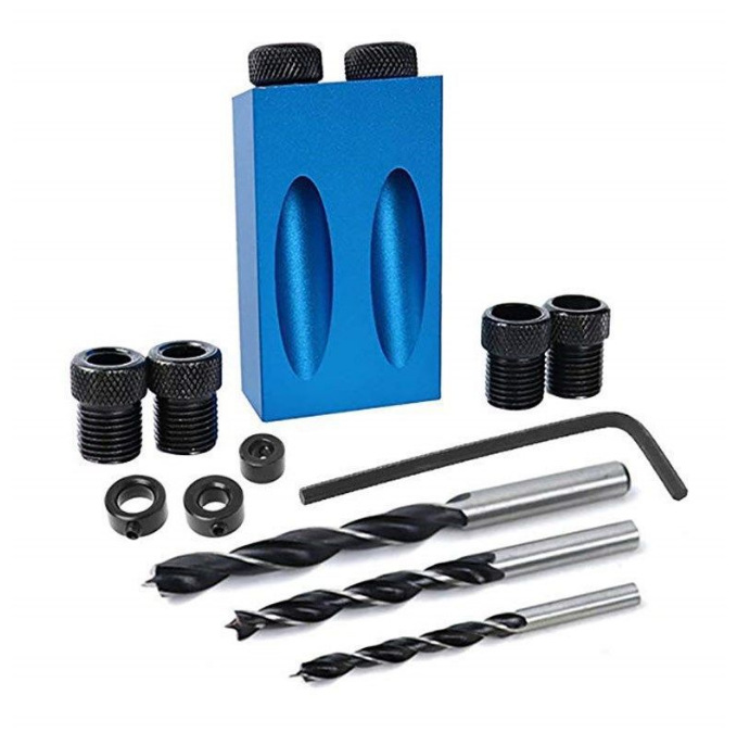 Heavy-duty carpintería punzón localizador de carpintería oblicuo agujero localizador autocentrado pin agujero recto taladro accesorio traje